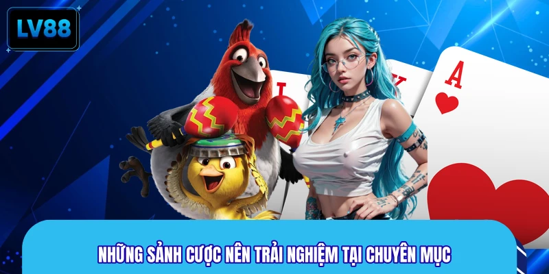 Những sảnh cược nên trải nghiệm tại chuyên mục